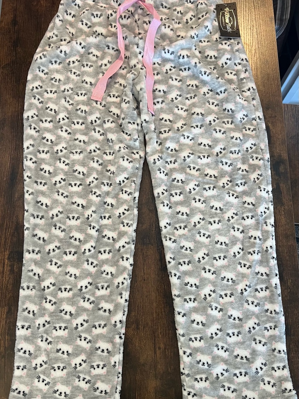 NWT Cozy Gray Cat Print Pajama Pants